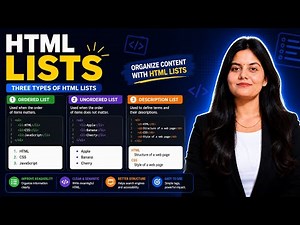 🔥 HTML Lists in 10 Minutes | Master UL, OL & DL Easily | Beginner Friendly 🚀