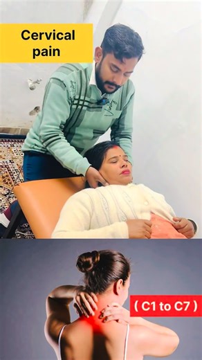 Vaidh Shree on Instagram: "Cervical pain, or cervical spondylitis, is pain and stiffness in the neck area, usually caused by wear and tear on the bones of the spine due to age or poor posture. It can spread to the shoulders, arms, and upper back. Major causes include prolonged computer/mobile phone use, poor sleeping posture, or hunched posture"