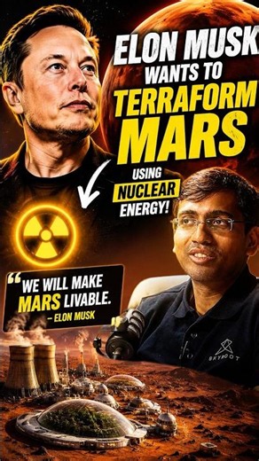 Elon Musk’s Crazy Plan to Terraform Mars Using Nuclear Energy! 🚀☢️ #ElonMusk #Mars #spacex