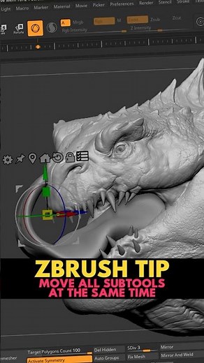 Quick tip for moving all subtools at the same time