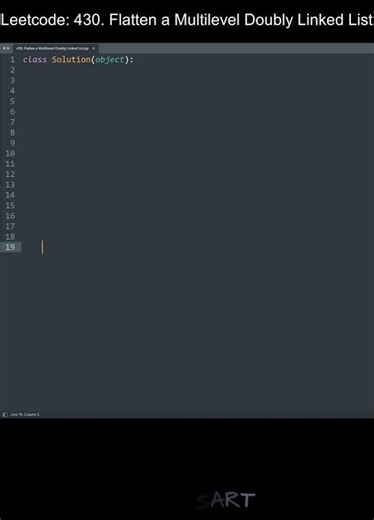 Leetcode 430. Flatten a Multilevel Doubly Linked List in Python | Python Leetcode | Python Tutorial