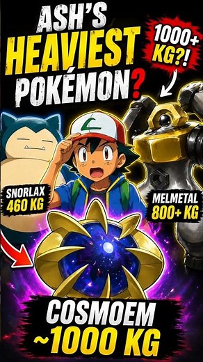Snorlax NOT the Heaviest?! 😱 Ash’s Heaviest Pokémon Explained 💀🔥 #shorts