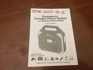 Let's read the Manual Ideation GoPower Plus Emergency Portable Power Station AC DC GP-200 HD-008