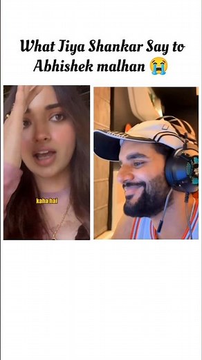 jiya shankar emotional reply for abhishek 😭😘‪@triggeredinsaan‬ #liveinsaan #jiyashankar #shorts