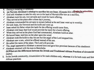 KCSE CRE 2016 Paper 1 | CRE KCSE | CRE Paper 1 2016 | KCSE CRE Paper 1 Questions and Answers |PART 1