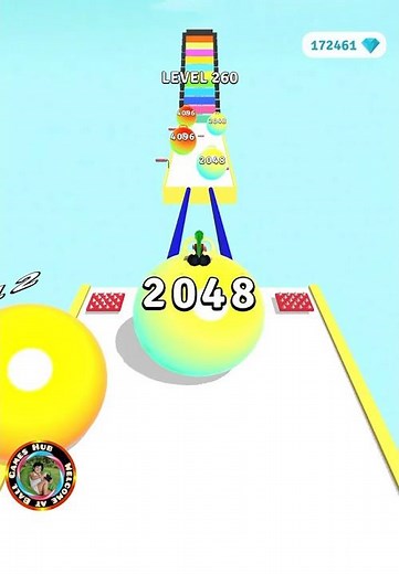 Yoga Ball Run 2048 | An Ultimate Balance Challenge #ballgameshub 😱🔥 #shorts