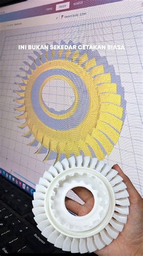 FOMU 3D Print on Instagram: "Jet Engine Compressor dicetak dengan 3D printing presisi Detail bilah tercetak presisi sebelum masuk tahap lanjutan Fomu 3D Printing siap bantu wujudkan kebutuhan teknis dengan kualitas tinggi Segera hubungi kami untuk info lebih lanjut. CS FOMU siap membantu. 📞 +6281210800062 🔍 www.fomu.co.id #3dprinting #3dprint #3dprinting #lucu #FOMU3DPrint"