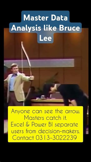 Anyone can see the arrow.Masters catch it.Excel & Power BI separate users from decision-makers.