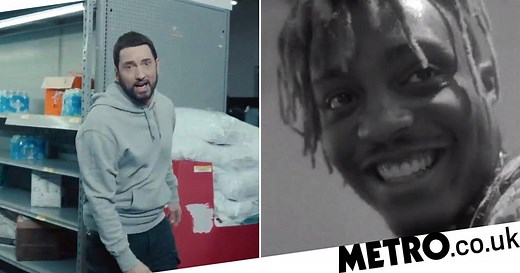 Eminem pays tribute to Juice Wrld in Godzilla music video
