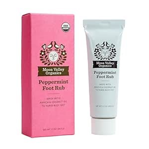 Moon Valley Organics Peppermint Foot Balm – Organic Cooling Foot Rub with Lavender, Arnica and Mint