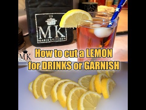 How to cut LEMONS for DRINKS or GARNISH!!!! Super EASY!!!!