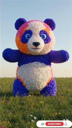 The mascot vibrato assistant Panda placed on the football field is popular#shortsfeed#short