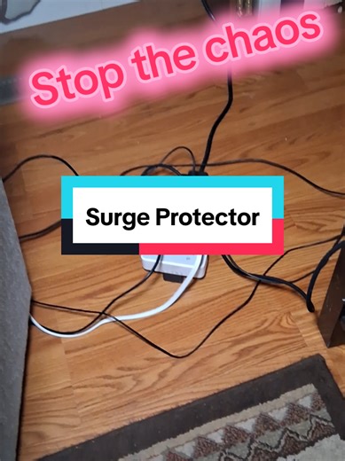 This multi port surge protector helped me reign in my cord mess. #surgeprotector #lightedsurgeprotector