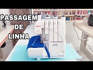 How to thread a domestic overlock machine.