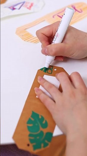 DIY Luggage Tags – Easy, Fast & Stylish! With Marabu DO IT Craft Markers #diy
