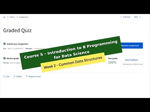 introduction to r programming for data science coursera answers week 2 || IBM || theanswershome