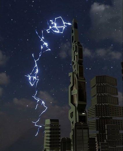 [Blender3.6.5]blenderで雷 （稲妻） thunder lightning #shorts