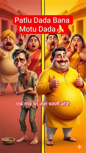 Patlu Dada Bana Motu Dada🍌#shorts #cartoon #funny #ai