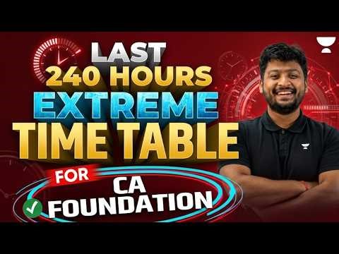 Last 240 hours Plan! CA Foundation May 2026 l Accounts l CA Nakul Katheria