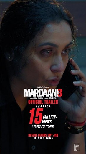 🔥15M+ views on Mardaani 3 trailer🔥#Mardaani3 #RaniMukeji