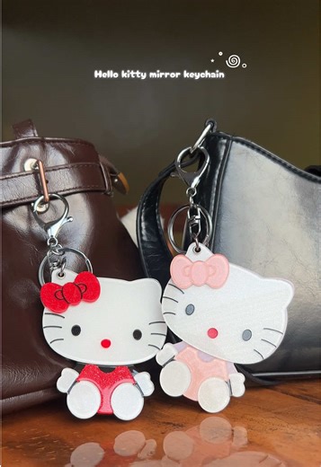 Cute Hello Kitty Mirror Keychain for Besties