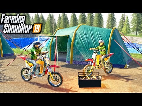 CAMPING IN THE MOUNTAIN'S ON DIRT BIKES! | (ROLEPLAY) FARMING SIMULATOR 2019