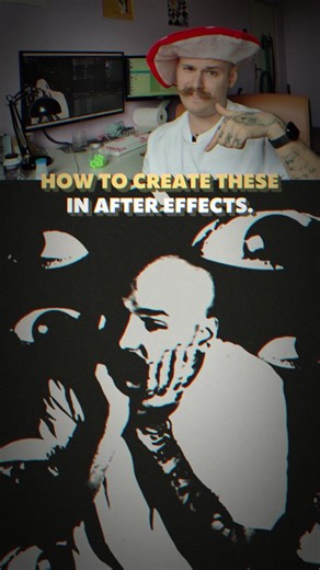 s1lax | Motion Designer | After Effects on Instagram: "🔥 Creepy Eye Effect in After Effects 1️⃣ Roto Brush your subject, mask eyes, add stylization stack. 2️⃣ Scatter eyes in frame, then switch to 3D with parallax camera zoom. 3️⃣ Finish with Blur, Sharpen, Noise, Chromatic Aberration, Color + Wiggle. 💾 Save & ↗️ Share. ➕ Follow for more AE. #aftereffects #motiondesign #aetutorial #creepyeffect #vfx #glitcheffect"