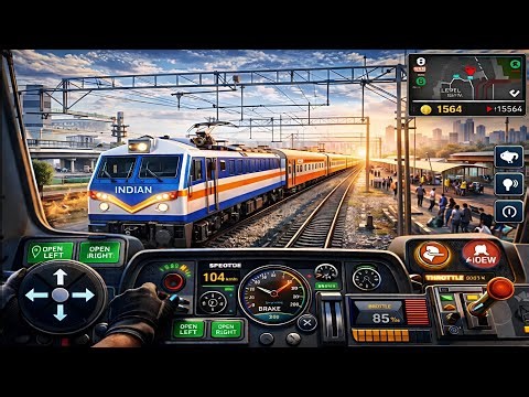 Experience the thrill of realistic indian train driving - Android Gameplay