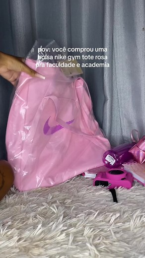 Bolsa Nike Gym Tote Rosa: Ideal para Faculdade e Academia