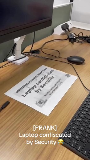 Why never lock your laptop bro!? 😂 #Prank #Office #FYP