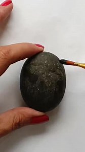 Lady bug painting on rock 🐞#art #painting | Little Rocks