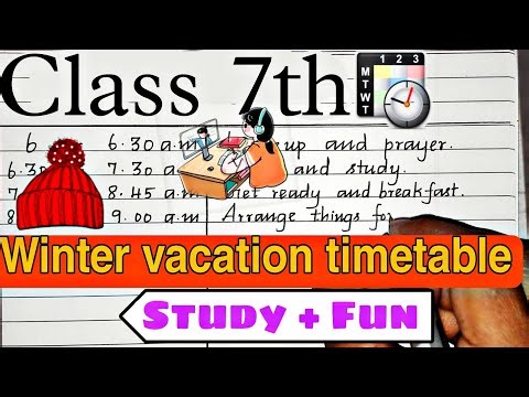 Class 7 Winter Vacation Timetable | Study and fun timetable | Hamari Kaksha