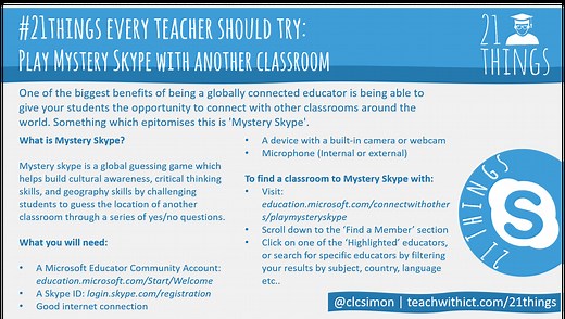 21 things: Mystery Skype