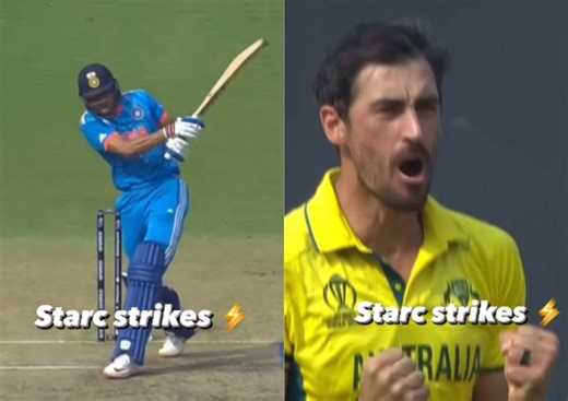[Watch] Shubman Gill falls cheaply to Mitchell Starc in IND vs AUS 2023 World Cup final
