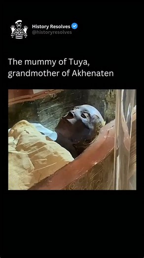 History | Ancient History on Instagram: "Tuya, the mother of Queen Tiye, stands out as a powerful yet often overlooked woman of ancient Egypt whose legacy survives vividly through her exceptionally preserved mummy. Living during the 18th Dynasty, she was married to Yuya, a high-ranking court official, and held influential religious titles such as “Chief of the Harem of Amun” and “Singer of Hathor,” reflecting her elite status and close ties to temple worship. As the maternal ancestor of one of E