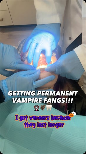Minitruckmommy 🔧🦇 | Come get permanent vampire fang veneers from @platinumsmilesdentistry with me!!! These came out so nice! I cannot stop smiling since I got... | Instagram