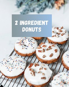 2 Ingredient Donuts For Fall *1 Box Spice Cake Mix*2 Cups Cinnamon Applesauce *Beat for 2 minutes Stir in 1 cup of cinnamon baking chips (optional).*Grease your donut pan and fill*Bake on 425F for 8-9 mins (donuts will spring back when touched if they are done)*Cool 5 minutes in pan then transfer to cooling rack.*Top with Cream Cheese Frosting. (Store bought is fine).*Microwave frosting for 10-15 seconds in a bowl that’s big enough to dip the donuts in. *Dip cooled donuts and add sprinkles immed