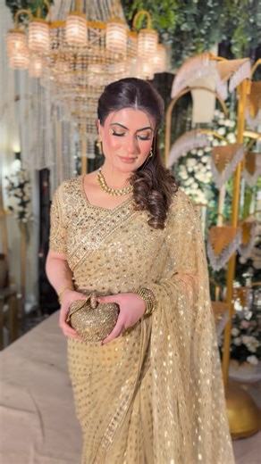 Sana Zahra Pirzada on Instagram: "Reception day 🪄 Wore Saree after a long time and loved styling it🫶🏻💕🥰 Saree @sassystudiobyiram Jewellery @jaipurandco Clutch @trends_by_fatima Lens @manriqenlenses shade cafe au lait code sana [dress, outfit, saree, Pakistani, wedding, beauty, makeup, details, beautyblogger, makeup artist, viral, trending]"