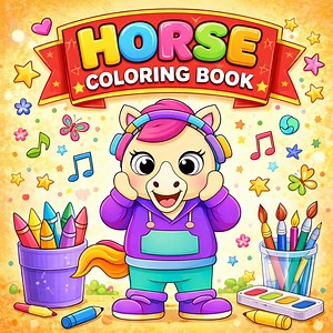 Horse Coloring Pages – 20 Printable Pony Colouring Book Pages for Kids, Instant Download PDF - Etsy