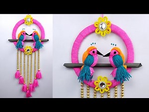 Easy Woolen Birds Craft / DIY Woolen Bird Wall Hanging / Yarn Bird Craft / Making Wool Bird