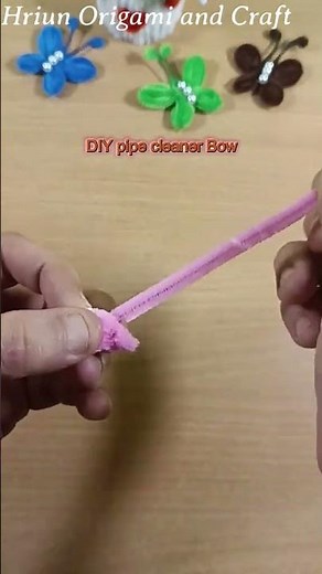 DIY Pipe cleaner Bow #diy #handmade #pipecleaner #bow