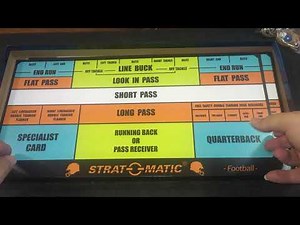 Strat-O-Matic NFL Football Game Opening