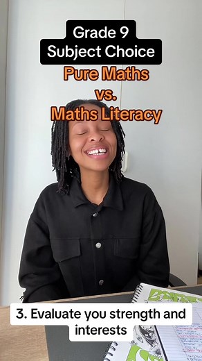 Choosing between pure maths and math literacy. How to approach the big decision. #studytips #grade9subjectchoices #tiktoksa #studymethod