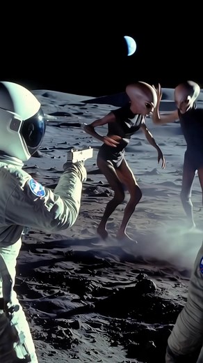 “Nasa team arrested 2 aliens on Moon in a highly realistic sci-fi scene.” #AIStudio #NASA #AlienArrest #UFO #RealisticVideo #MoonMission #SciFi #ViralVideo | Touropia