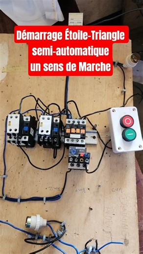Star-delta semi-automatic one-way starting of a three-phase asynchronous motor, part 1/2, 4th year