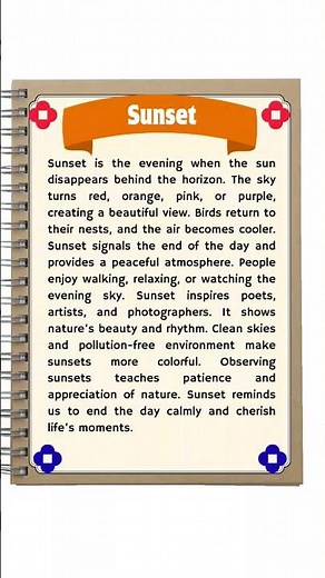 🔴Sunset | Sunset Essay | Essay On Sunset | Sunset Essay In English
