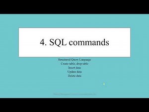 week4 1 SQL commands