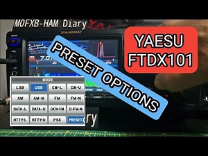 YAESU FTDX101 - PRESET OPTIONS , EASY SWITCH DATA OR VOICE