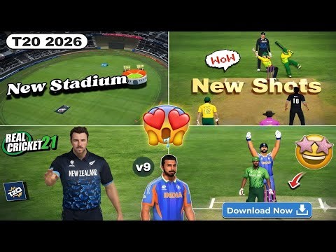 🤩New Update World Cup 26 🥳| Real Cricket 21 v9 Update Release🔥 | How to download Full Review ❤