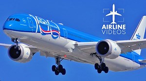 KLM - Royal Dutch Airlines Boeing 787-10 Dreamliner Reg: PH-BKA (KLM 100 Years Livery) Flight KL601 from Amsterdam (AMS) lands on runway 24R at Los Angeles International Airport (LAX) on February 23rd, 2022. #planespotting #avgeek #aviation #airplanes #airports #airlinevideos #aviationlovers #aviationdaily #boeing #boeinglovers #boeing787 #b787 #laxairport | AIRLINE VIDEOS